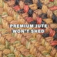 thumbnail image 4 of Homespice Decor 513809 4 x 6 ft. Gingerbread Jute Rectangular Braided Rug - Brown, Deep Red, 4 of 5