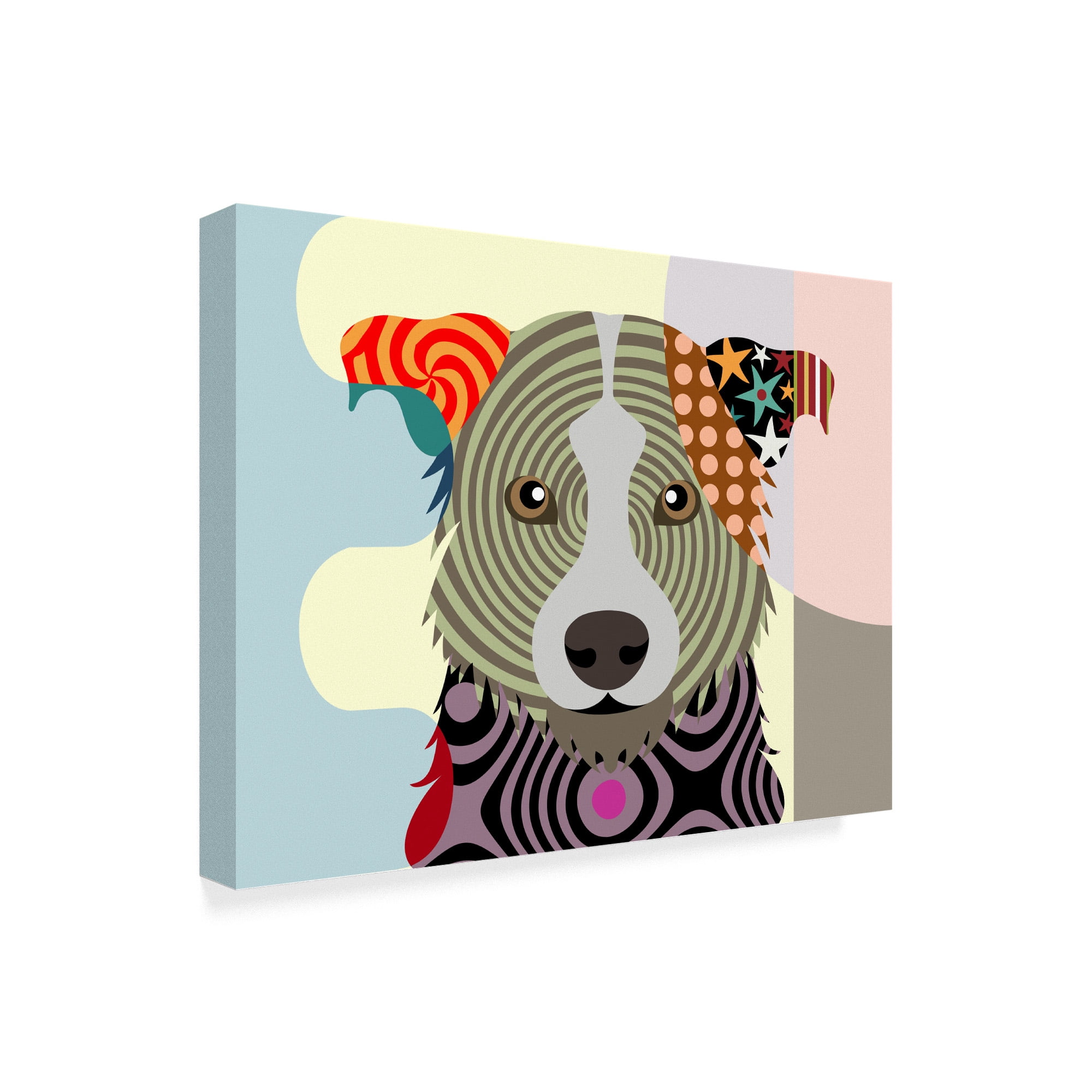 Trademark Fine Art 'Border Collie' Canvas Art by Lanre Adefioye