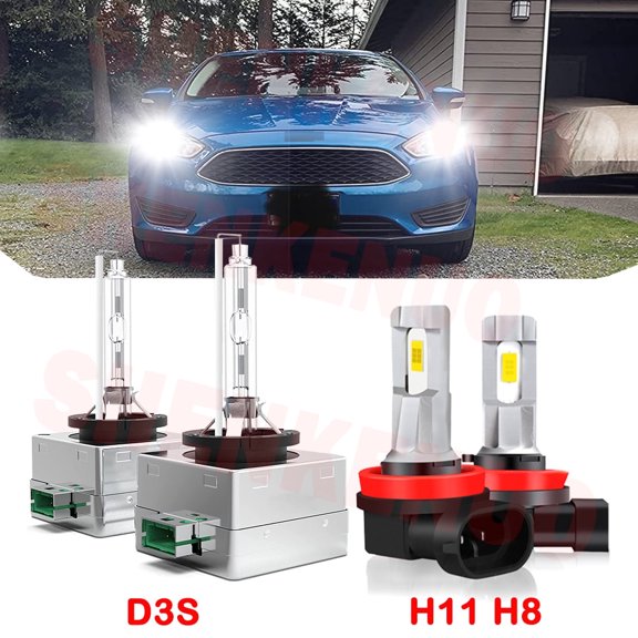 D3S HID Headlight Bulbs for Ford Flex 2009 2010 2011 2012 2013 2014 2015 2016 2017 H8 H11 Led Fog Lights 4pcs