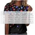 thumbnail image 3 of Qingpeng 4th of July Patriotic T Shirts for Women Summer Star Print Shirts Women's Independence Day Short Sleeve Casual Tee Tops, 3 of 5