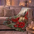 thumbnail image 6 of Northern Cardinal Winter Lantern Scene Festive Serene, Festive Holiday Scene, Warm Flannel Blanket for Cabin and Lodge, Art Lovers Housewarming Gift, Festive Home Decor, 6 of 9