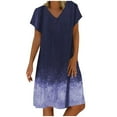 thumbnail image 1 of WTXUE Robe Grande Taille, Robe Décontractée pour Femme à Manches Courtes Imprimée Printemps/été, Robes Fluides pour Femmes, 3TG, 1 of 4