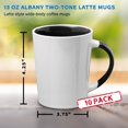 thumbnail image 5 of Ceramic Latte Coffee Mugs by Albany 13 oz. Set of 10, Bulk Pack - Perfect for Coffee, Tea, Espresso, Hot Cocoa, Other Beverages - Black, 5 of 5