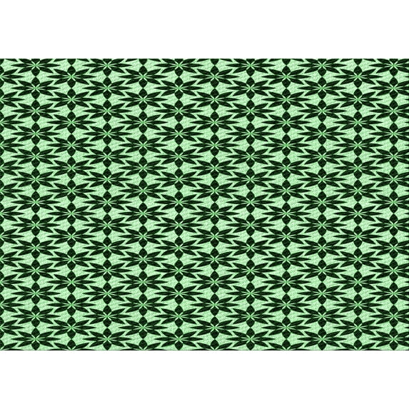 Ahgly Company Indoor Rectangle Patterned Light Green Area Rugs, 2' x 3'