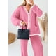thumbnail image 5 of Conjunto Coordinado PRETTYGARDEN Cardigan Rosa y Pantalones Talla M, 5 of 8