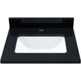 thumbnail image 6 of Sagehill Designs 25" Gemstone Black Quartz Top with Integrated White Rectangular Ceramic Basin, 6 of 6
