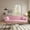 Pink, variant on 72-Inch Foldable Sleeper Sofa, Tufted American Retro Style, Velvet Couch with 3 Adjustable Positions, Ideal for Small Living Rooms, Bedrooms and Offices, Pink