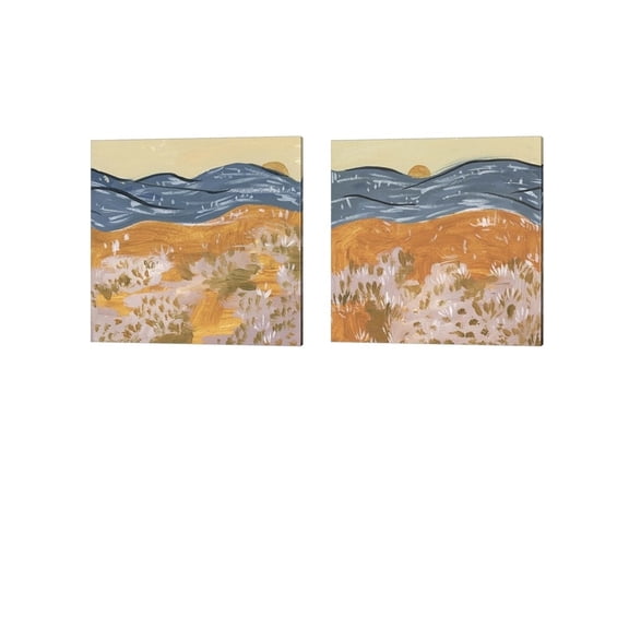 Wane by Melissa Wang Canvas Art Set of 2 14 inch X 14 inch Each