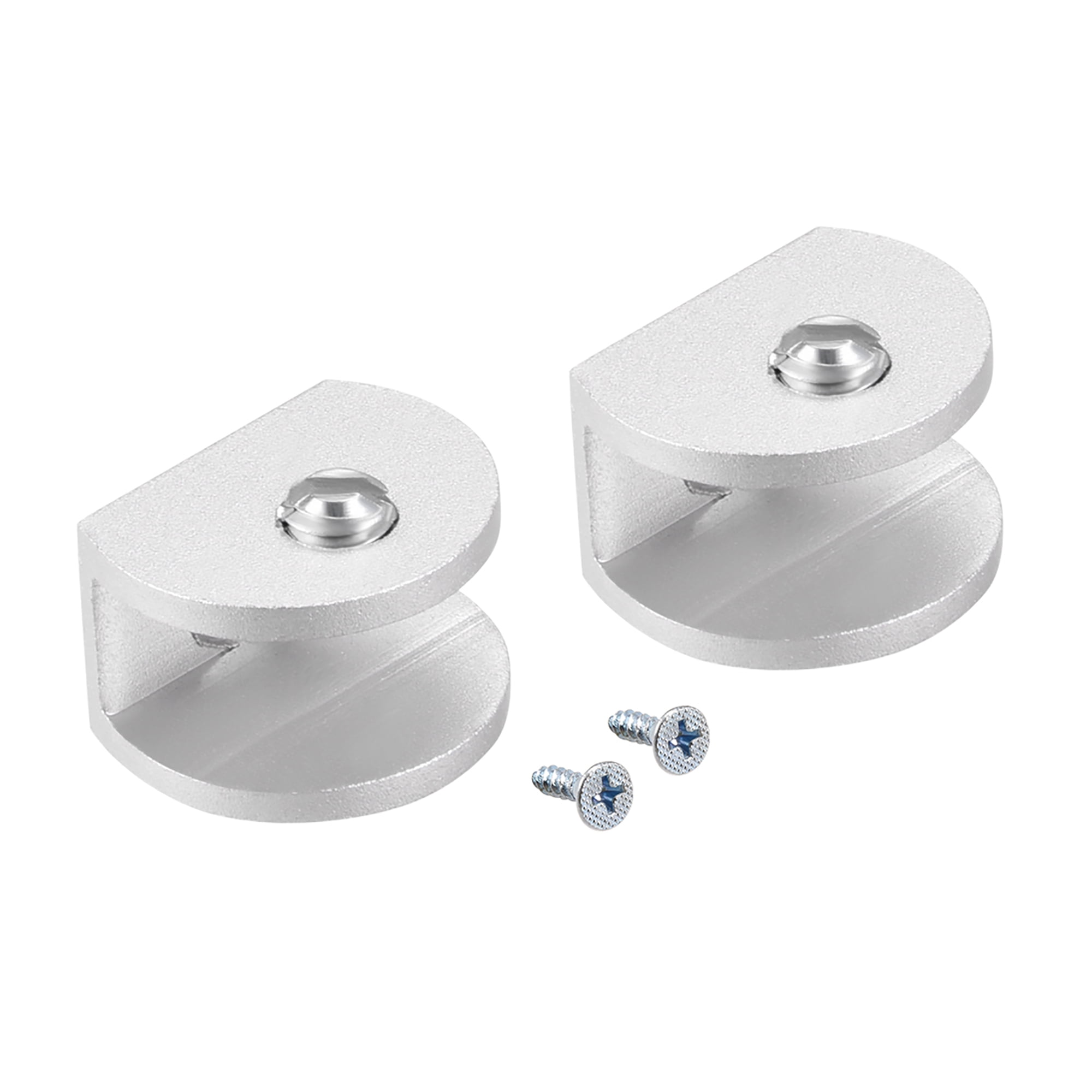 Glass Shelf Brackets Aluminum Alloy Clamp Half Round for 58mm 2 Pcs