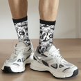 thumbnail image 6 of Vsdgher Black White Halloween Crew Socks for Men & Women, Breathable Casual Athletic Ankle Socks, 6 of 6
