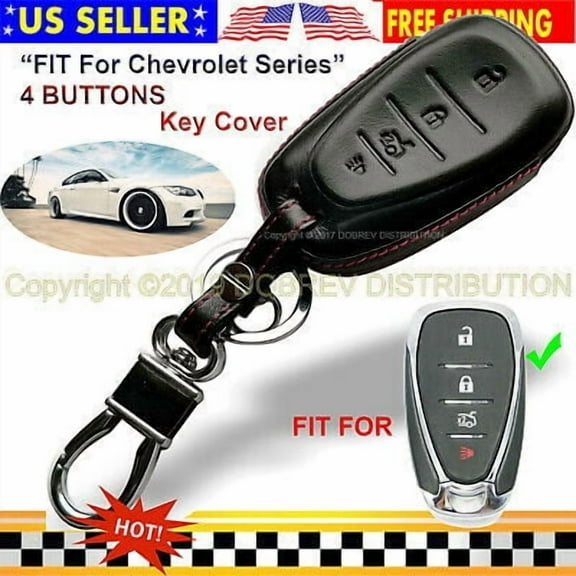 Genuine Leather Case Protector Fob Cover Holder for Chevrolet Chevy 4B Smart Key