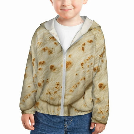 

Lukts Taco Tortillas Print Children s Long-Sleeved Sun Protection Clothing Hooded Sweatshirts for Boys and Girls Outdoor Sports-4 Years