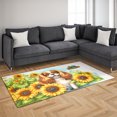 thumbnail image 3 of Cavalier King Charles Spaniel Hello Summer Sunshine Sunflowers Spring retro vintage Indoor Rug Dog Lover Gifts Carpet Living Bed Room Sofa Home Decor - 00008, 3 of 5
