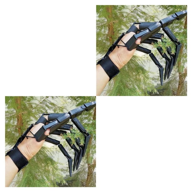 Cateissary Emulsión Halloween Dedos articulados Guantes de dedos Extensiones de dedos Negro Izquierdo Type1