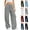 Gray, variant on Cargo Sweatpants for Women Elastic Waist Sport Pants Wide Leg Trousers Casual Drawstring Long Pants with Pockets