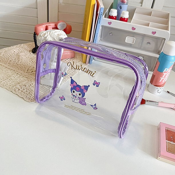 Bolsa de cosméticos de Anime Sanrio Hello Kittys, bolsa de viaje de dibujos animados Kawaii, bonito patrón, maquillaje de belleza, almacenamiento de artículos de tocador, juguete, regalos para niñas LIUWENJING unisex