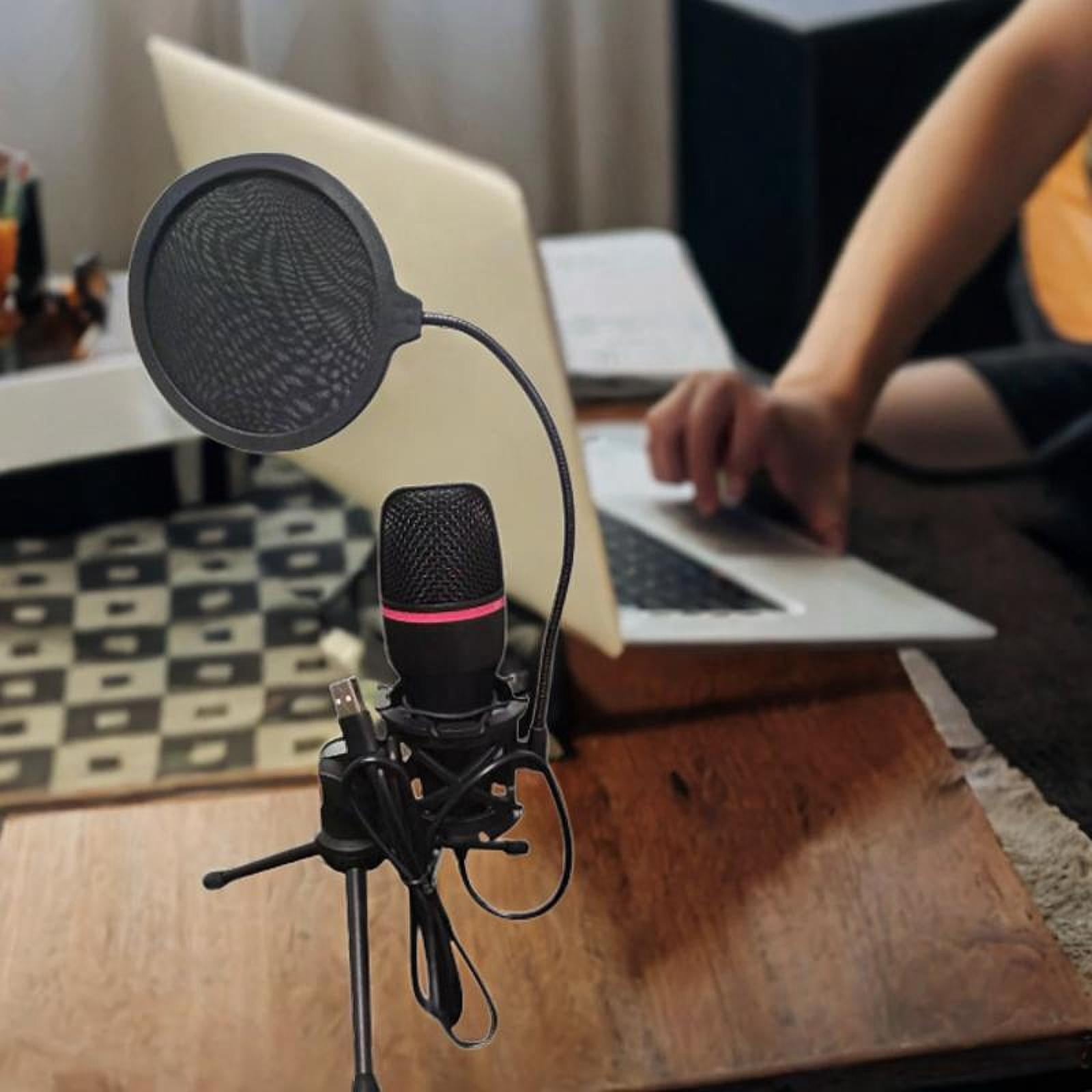 LeeQinersw USB Microphone Desktop Microphone with Shock Mount Studio Mic PC Gaming Mic with
