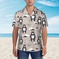 thumbnail image 4 of Daiia Cartoon Bear Brown Hawaiian Shirt for Men Gentle Cotton Regular Short Sleeve Casual-Small, 4 of 9