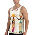 thumbnail image 2 of Gukieu Black African Woman Print Men's Quick Dry Fitness Vest, Round Neck Sleeveless Fitness Bodybuilding Top-4X-Large, 2 of 7