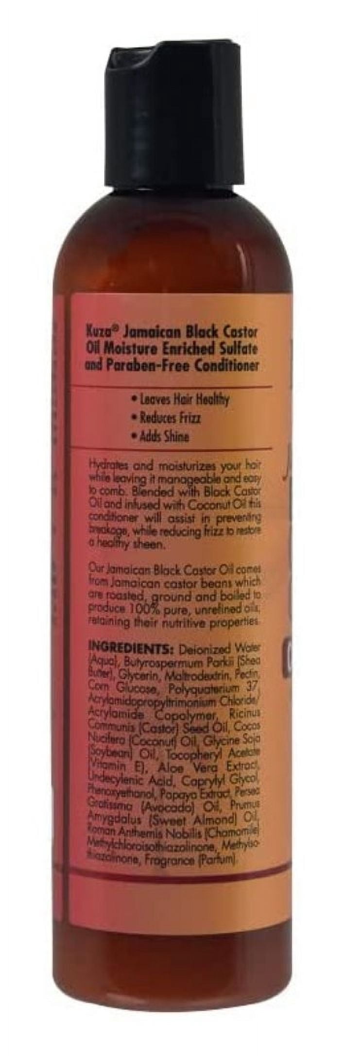 Après-shampoing Kuza à L'huile De Ricin Noir Jamaïcain - 237 Ml - Sans Sulfate