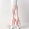thumbnail image 4 of Chenyin Newborn Baby Girl's Flare Leggings Solid Color Flare Pants Stretch Cotton Casual Trousers Kids Girls Bell Bottoms for 3 Months-6 Years, 4 of 9