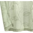 thumbnail image 5 of Curtainking Kitchen Valance Leaf Embroidered Farmhouse Sheer Curtains Light Filtering 1 Panel Rod Pocket Small Drapes Sage Green 55" x 16", 5 of 7