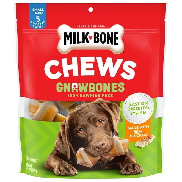 MilkBone GnawBones Rawhide Free Dog Chews With Real Chicken, Long
