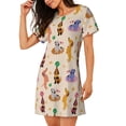 thumbnail image 2 of Lsque Dogs In Different Poses Pattern Nightgowns for Women Sleep Shirts Short Sleeve Nightshirt Pullover Nightdress Soft Sleepwear Relaxed Fit Nightdress, 2 of 6