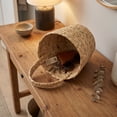 thumbnail image 6 of Naittoop Farmhouse Handmade Woven Hanging Seagrass Baskets, Boho Hanging Wall Wicker Basket, Hanging Flower Basket for Shelves, Walls, Doors, Balconies, Front of House, Garden 9.44in, 6 of 7