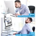 thumbnail image 4 of Acrylic Monitor Stand 2 Tiers Computer Riser 18x8x5.5 Inch Desktop Organizer for Office Home School Keyboard Storage, 4 of 7