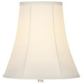 thumbnail image 3 of 360 Lighting Bohemian Country Cottage Accent Table Lamp 21" High Clear Stacked Glass Off White Bell Shade for Bedroom Living Room Bedside Nightstand, 3 of 7