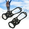 thumbnail image 4 of Shoe Crampons, Unisex Ice Snow Grip 5 Teeth Excellent Grip Non Slip One Size With Storage Bag For Hiking For Mountaineering For Hunting, 4 of 8
