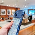 thumbnail image 6 of for iPhone 11 - Curly Wave Edge Design, Transparent Bling Glitter Leopard Shiny Case, Cute Clear Full Protection TPU Shockproof Rugged Phone Cover Case for Women and Girls,Blue, 6 of 9