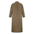 thumbnail image 6 of Meichang Button Down Shirt Dress for Women Maxi Dress Solid Loose Fit Long Sleeve Collar Long Dresses with Pocket Swing Work Dresses, 6 of 9