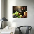 thumbnail image 4 of Autua Wine Bottles Grapes Wine Glass Wall Art Canvas Decor 20x16in, 4 of 6