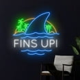 thumbnail image 3 of Handmadetneonsign Fins Up Dolphin Neon Light, Dolphin Led Light, Dolphin Beach Sign, Dolphin Neon, 3 of 5
