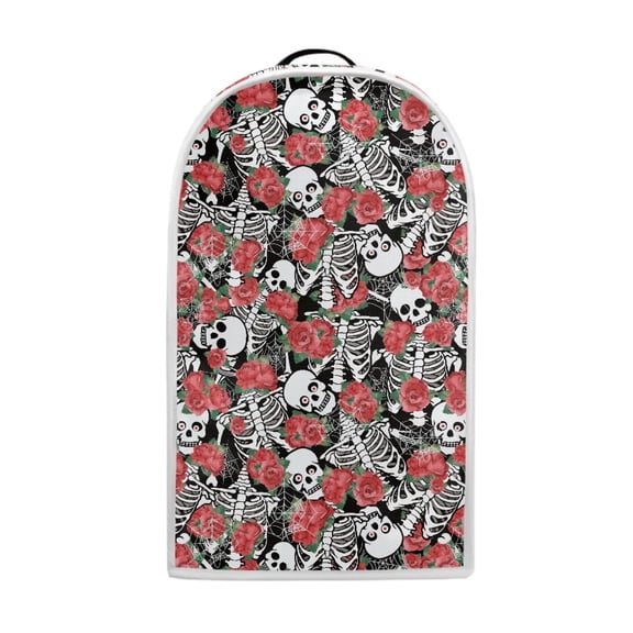 HELLHERO Protects Blenders Processors Polyester Mixer Blender Cover Skull and Rose Pattern Stylish Dust Cover for Kitchen