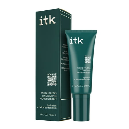 ITK Skincare Weightless Hydrating Moisturizer, Hyaluronic Acid & Vitamin E for All Skin Types 2 oz
