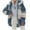 Blue##1, variant on jsaierl Women Fashion Color Block Faux Shearling Coat Warm Hooded Zip Up Fuzzy Winter Jacket with Pockets