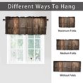thumbnail image 6 of Wooden Barn Door Kitchen Valance Curtain Rod Pocket Rustic Farmhouse Western Vintage Door Window Treatment for Living Room Bedroom Bathroom 54 by 18 in, 1 Panel, 6 of 6