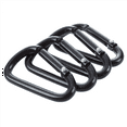 thumbnail image 6 of 60 Pcs Black D Shaped Aluminum Alloy Carabiner Hook Keychain, 6 of 6