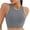 #0032-Gray, variant on Womens Solid Color Wave Trim Bikini Top Only Backless Padded Wireless Breathable UV 50+ for Beach Pool Vacation Mix Match Wear