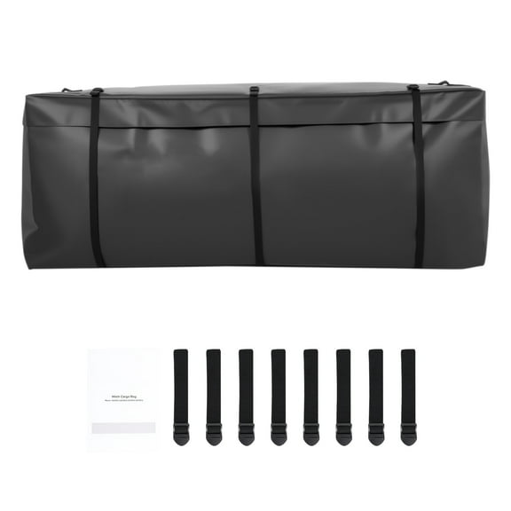 KFFKFF Waterproof Hitch Cargo Carrier Bag, 840D PVC, 46.65 x 20.08 x 19.69 in (12 Cubic Feet), Durable Storage Bag for Truck Beds with Reinforced Straps, Compatible with Car SUV Vans Hitch Basket