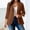 Brown, variant on Plus Size Women Casual Lightweight Open Front Cardigans Soft Casual Draped Duster Sweaters 3/4 Sleeve Cardigan (2XL-5XL)