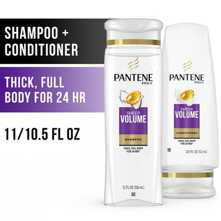 Pantene Shampoo Conditioner Pack, Sheer Volume, 10.5-11 Oz