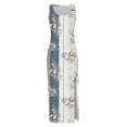 thumbnail image 4 of Summer Dresses for Women Trendy Sleeveless Boho Ribbed Drawstring Sundress Ruched Sexy High Slit Bodycon Maxi Dress, 4 of 5