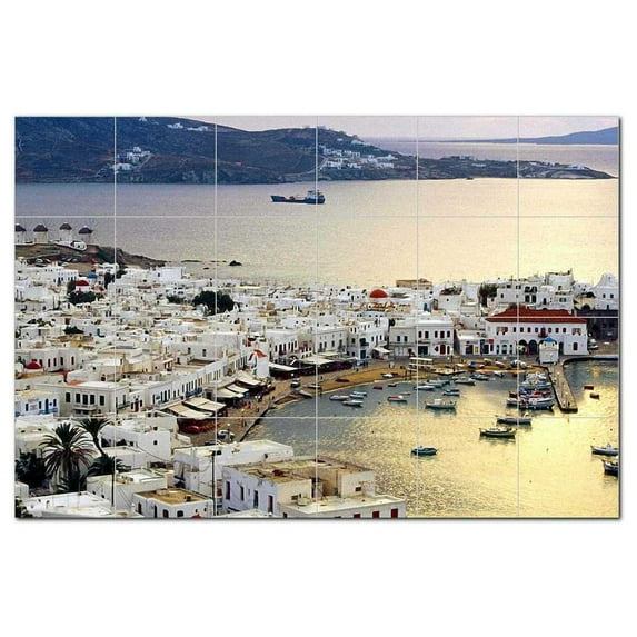 City Picture Ceramic Tile Mural Kitchen Backsplash Bathroom Shower, 404543-M64