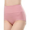 thumbnail image 6 of Buankoxy Womens Cotton Underwear High Waist Full Coverage Briefs Soft Breathable Postpartum Panties Stretch Underpants 6 Pack,Size 8, 6 of 7
