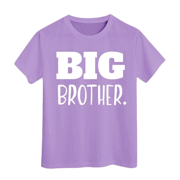 YM Toddler Cotton T-Shirts, Big Shirt for Toddler Promoted To Big Announcement Baby Boys (8-9 Years,Light Purple)