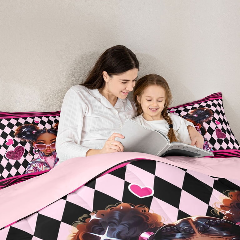 Castle Fairy Y2K Fashion Afro Girl Full Size Comforter Sets 3